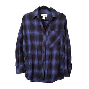 SAINTART Plaid‎ Oversized Button Down Sz XS